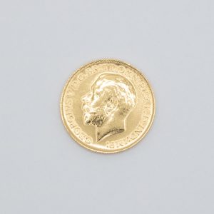 Libra em ouro 22k do Rei George V do ano 1916.